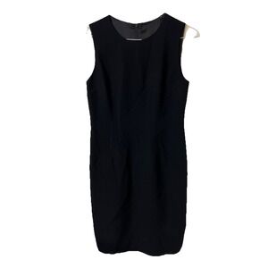 Elie Tahari Black Shift Dress Size 10 Zip Back